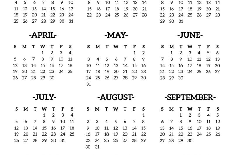 Printable 2026 Calendar One Page