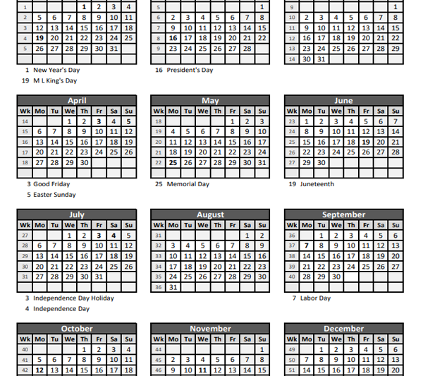 Calendar With Week Numbers 2026