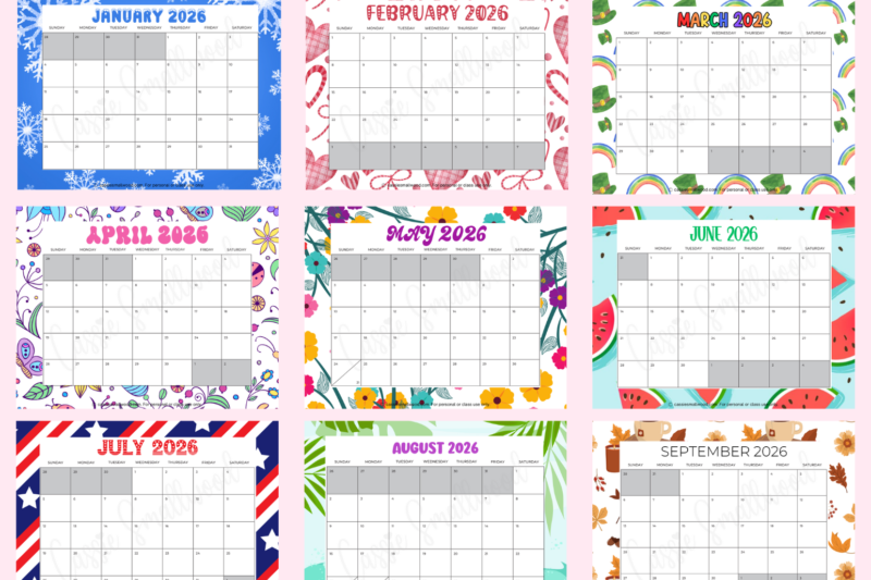 2026 Monthly Calendar With Holidays