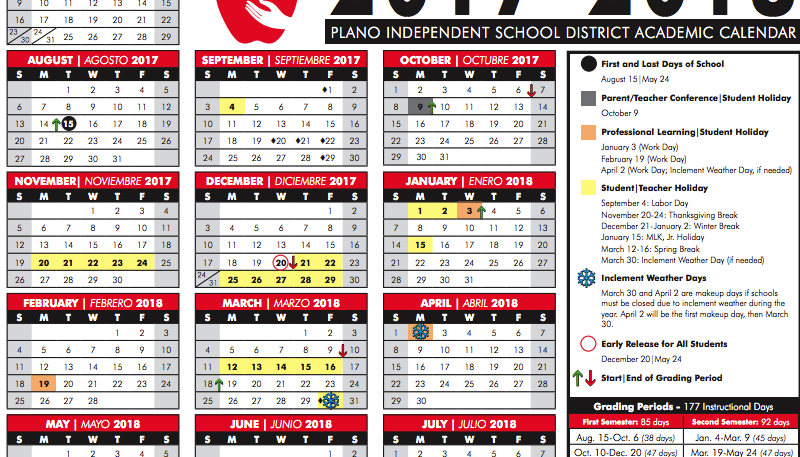 Plano Isd Calendar 26 27