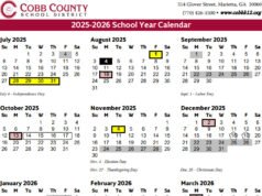 Cobb County Calendar 26 27