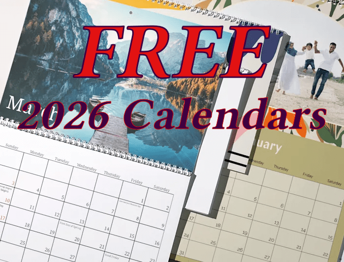 Free 2026 Calendars By Mail