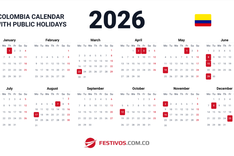 Calendario 2026 Colombia Con Festivos