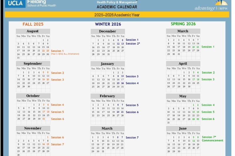 Ucla Academic Calendar 2026 27
