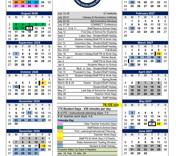 Uva Academic Calendar 2026 27