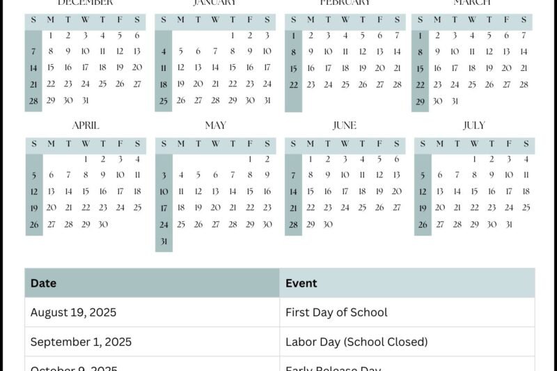 Columbia Public Schools Calendar 26 27